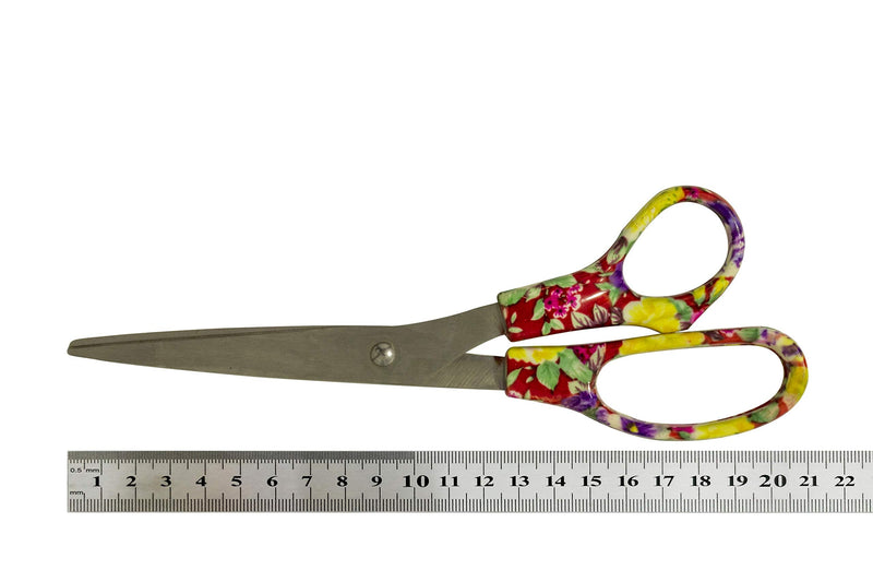  [AUSTRALIA] - Premium 8.3" Office/Home/School Scissor, Comfortable Printed Handles with 3.55" Sharp Blades, Easy for Cutting Fabric, Rubber, Paper, for Handcraft, Tailor, Clipping, Trimming and Multipurpose