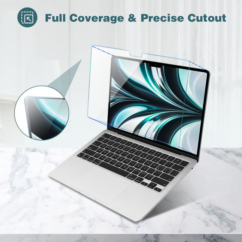  [AUSTRALIA] - ProCase Screen Protector Compatible with MacBook Air 13.6 Inch 2022 Released Model A2681, Tempered Glass Film Guard for MacBook Air 13.6 2022 A2681 with M2 Chip & Touch ID