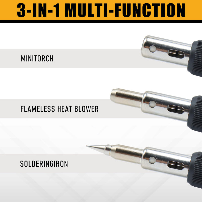  [AUSTRALIA] - CCLIFE soldering iron set gas soldering iron 13 butane soldering iron with flux soldering wire soldering set for soldering, hot cutting, welding, pyrography, wood engraving, jewelry making (upgrade) upgrade