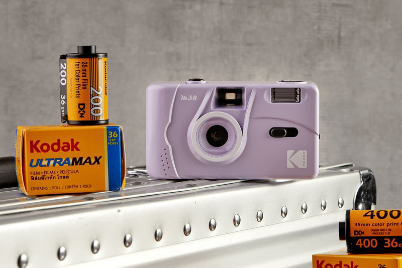  [AUSTRALIA] - Kodak M38 35mm Film Camera - Focus Free, Powerful Built-in Flash, Easy to Use (Lavender) Lavender