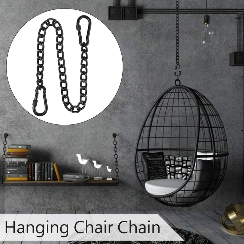  [AUSTRALIA] - EXCELFU Hanging Chair Chain with Two Carabiners, Heavy Duty 400LB Capacity Hanging Kits for Hammock, Sandbag, Hanging Chair Indoor Outdoor