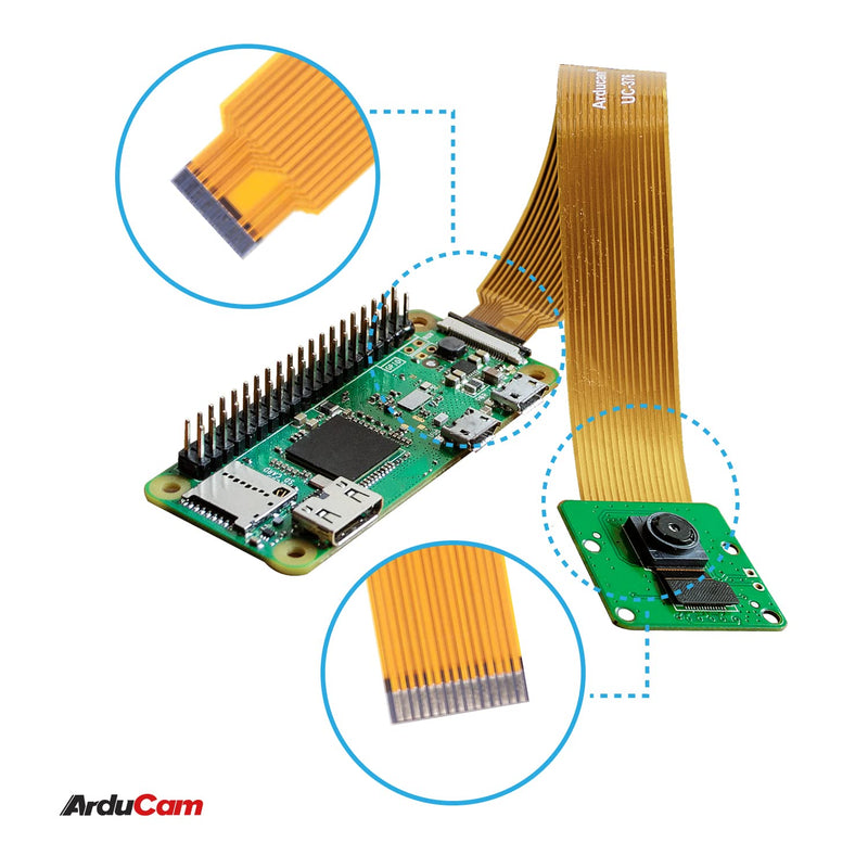  [AUSTRALIA] - Arducam Raspberry Pi Camera Module 8 Megapixel, 1080P IMX219 Camera Module Compatible with Raspberry Pi 4 Model B, Pi 3/3B+, and Pi Zero 2W (RPI-CAM-8MP + 20"/500mm Flex Cable + Pi Zero Cable) IMX219 CAM for RPI