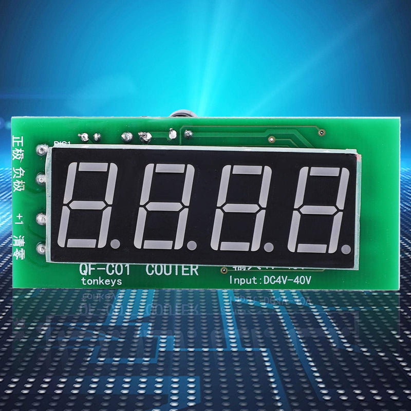  [AUSTRALIA] - DC4-40V 4 digit digital display counter module, electric counting meter, range 0-9999 with memory function