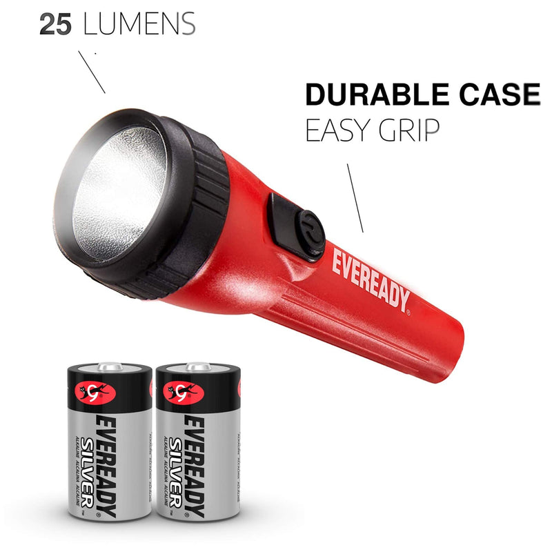  [AUSTRALIA] - Eveready LED Flashlight Multi-Pack, Bright and Durable, Super Long Battery Life, Use for Emergencies, Camping, Outdoor, Batteries Included 2-pack: Blue/Red