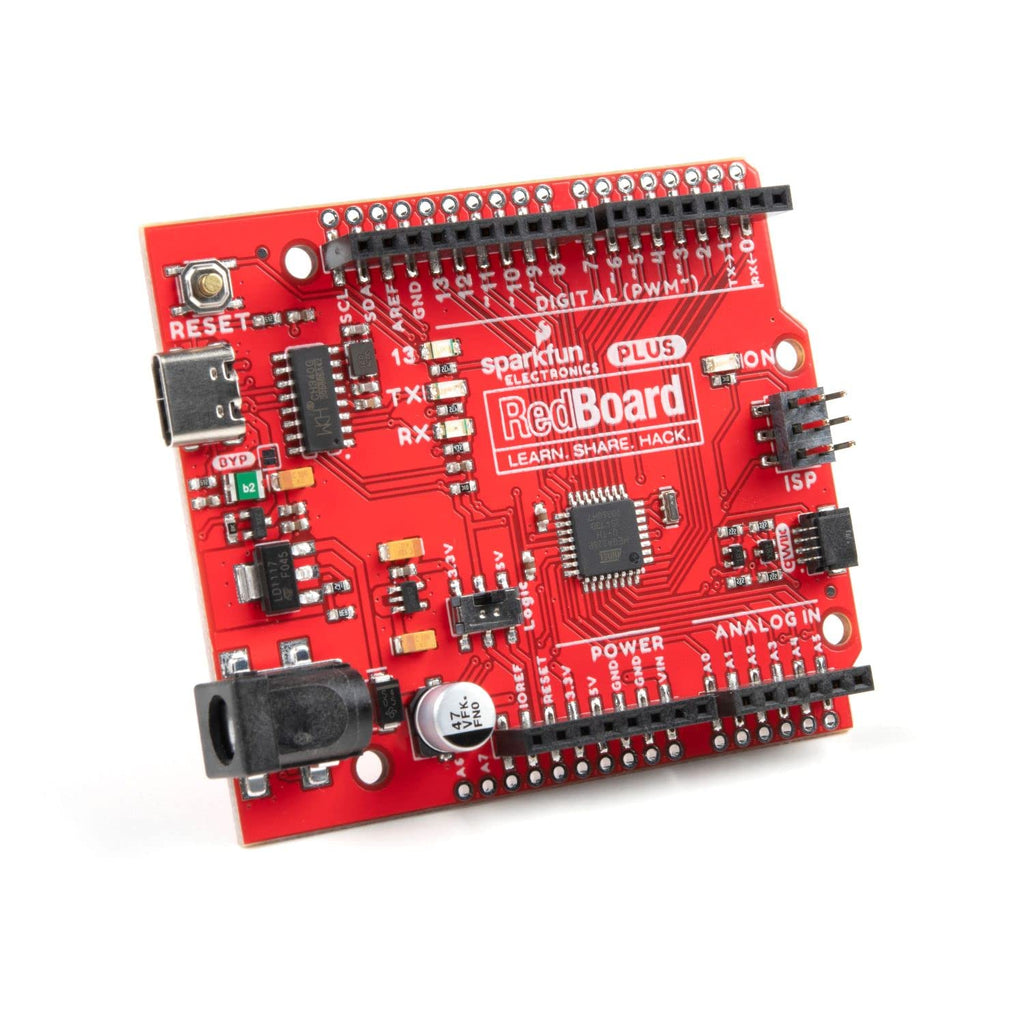  [AUSTRALIA] - SparkFun RedBoard Plus - ATmega328P microcontroller with Optiboot (UNO) Bootloader - Qwiic Connect System - USB-C Connector - Additional Features to Our RedBoard Qwiic - Input Voltage 5V-15V