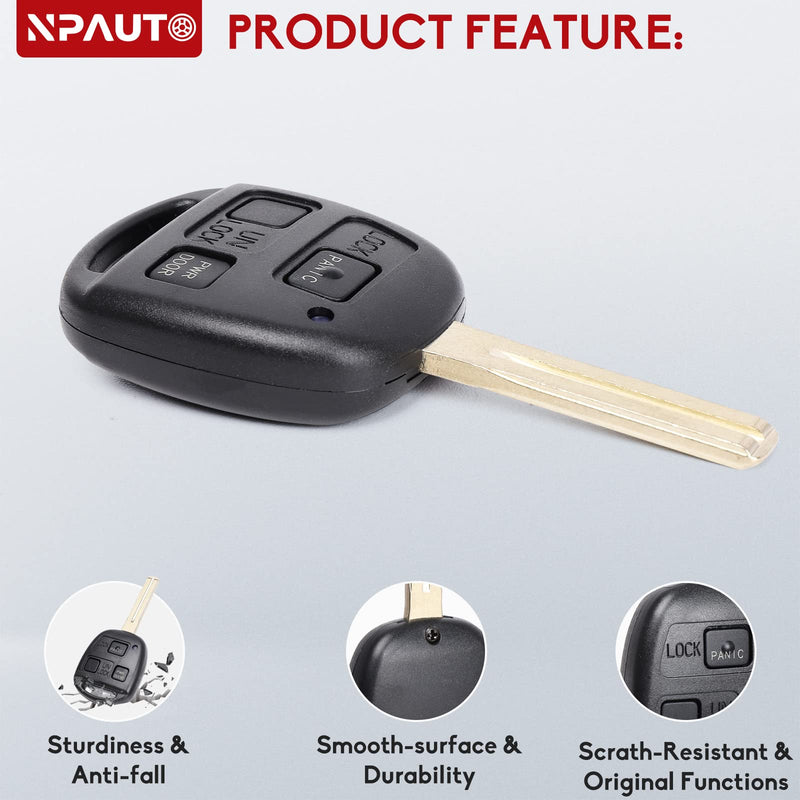  [AUSTRALIA] - NPAUTO Key Fob Replacement for Lexus RX330 2004 2005 2006 | RX350 2007-2009 | RX400h 2006-2008 | 2010 RX450h - Keyless Entry Remote Control Uncut Car Ignition Blade Key Fobs (HYQ12BBT, Pack of 2)