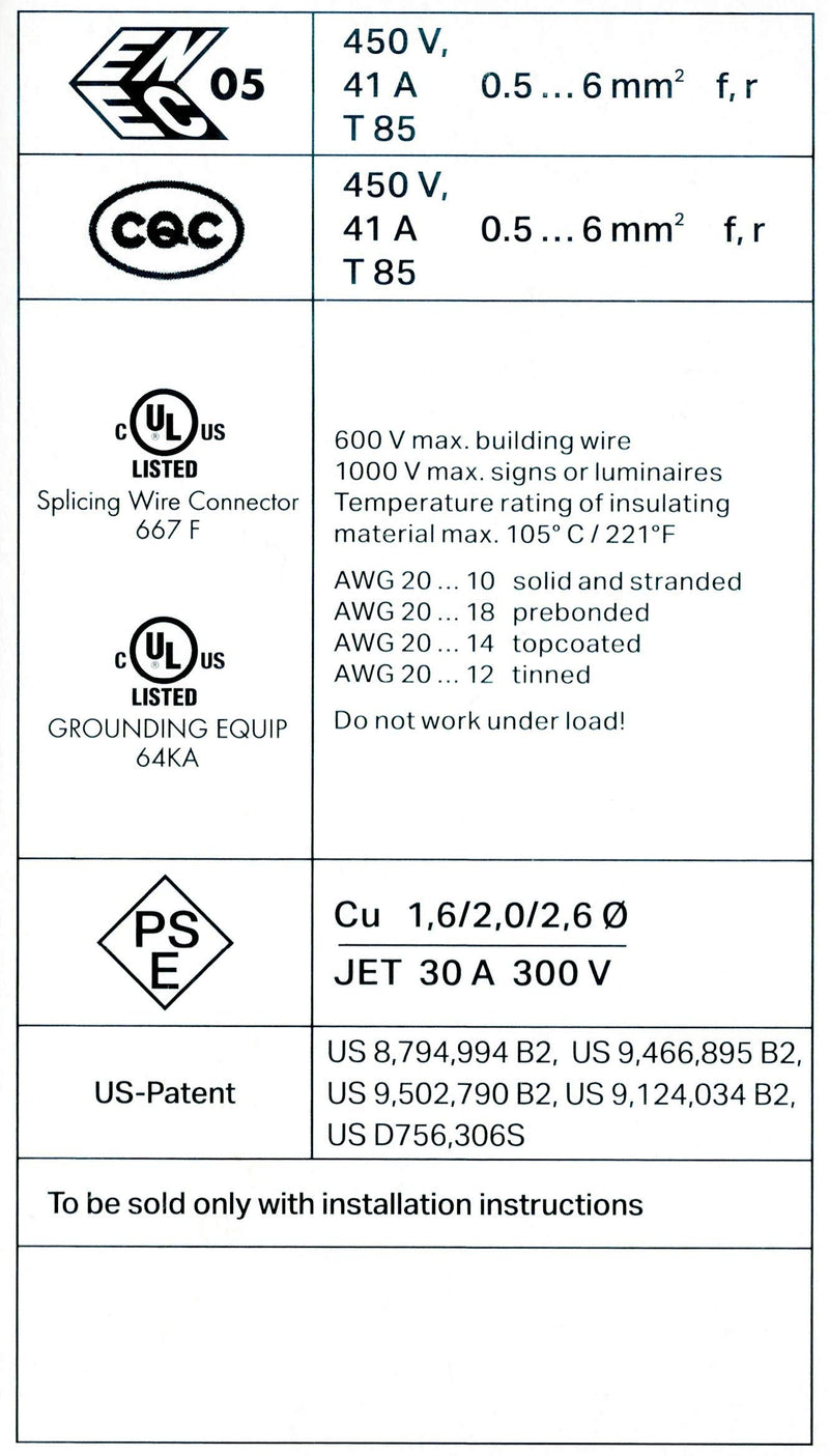  [AUSTRALIA] - Wago 221-612 LEVER-NUTS 10AWG 2 Conductor Compact Wire Connectors 10 PK Pack of 10