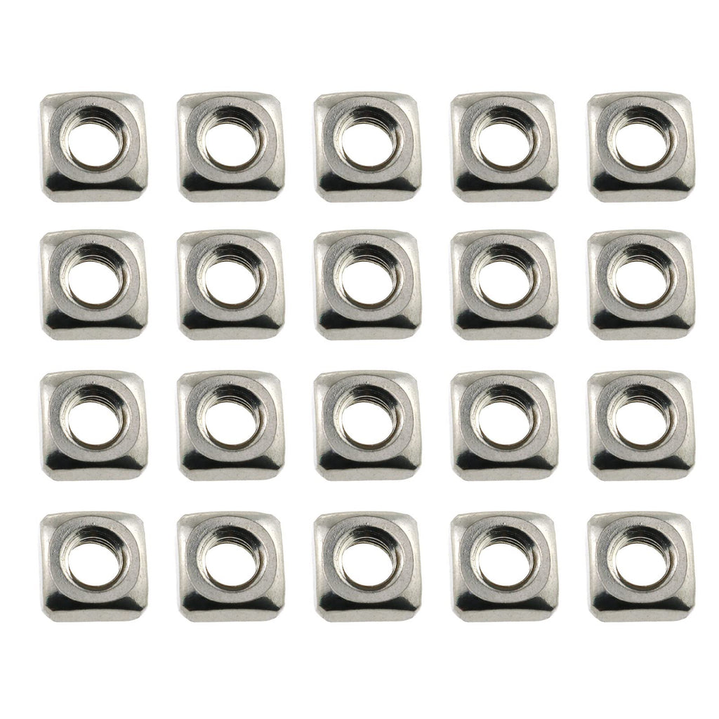  [AUSTRALIA] - E-outstanding M4 Square Nut 20PCS 304 Stainless Steel Quadrate Nuts Fasteners Accessories