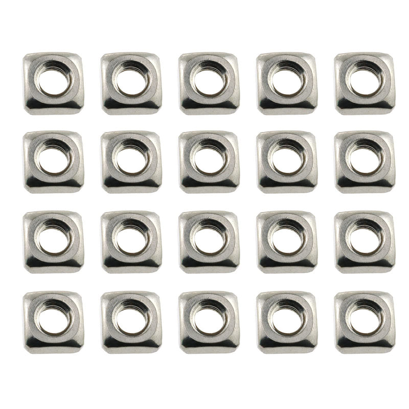 [AUSTRALIA] - E-outstanding M4 Square Nut 20PCS 304 Stainless Steel Quadrate Nuts Fasteners Accessories