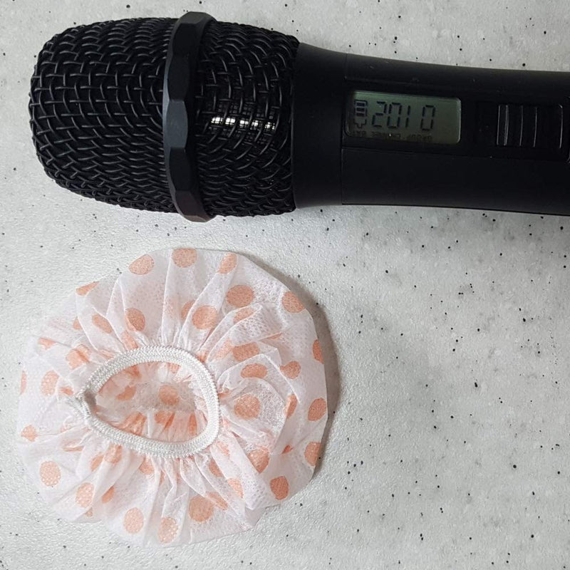  [AUSTRALIA] - 100 PCS (50 Pack) Microphone Covers Disposable Microphone Grill Covers Mic Hygiene Skin Cover Mic Cover Karaoke Sponge Cap SMALL