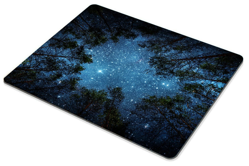 Beautiful Night Sky Mouse Pad by Smooffly, The Milky Way and The Trees Mouse Pad,Sublime Forest Nature View Rectangle Non-Slip Rubber Mousepad Gaming Mouse Pad - LeoForward Australia