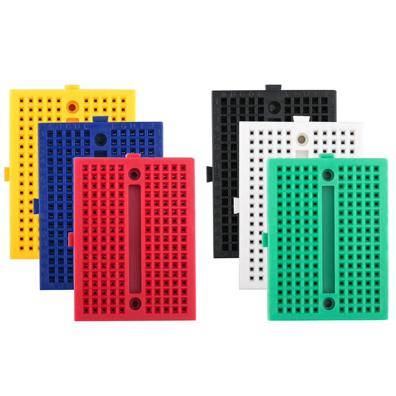  [AUSTRALIA] - ELEGOO 6PCS 170 tie-Points Mini Breadboard kit for Arduino Proto Shield Distribution Connecting Blocks 3）170*6