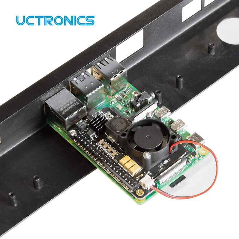  [AUSTRALIA] - UCTRONICS for Raspberry Pi 4 PoE HAT with Cooling Fan, Mini Power Over Ethernet Expansion Board for Raspberry Pi 4 B, 3 B+ and Rackmount