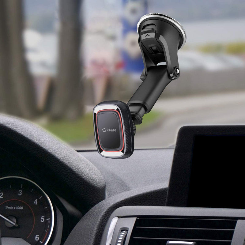  [AUSTRALIA] - RUIX Dashboard and Windshield Mount Universal Magnetic Car Smartphone Holder Compatible for Apple iPhones 14 Pro Max Plus 13 Samsung Galaxy Z Flip, Z Fold, Note, Google Pixels, Motorola Moto