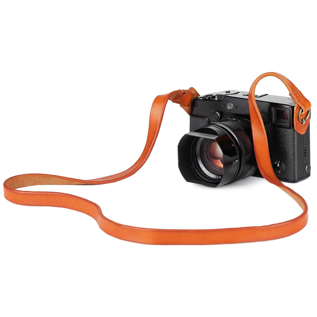  [AUSTRALIA] - TARION Genuine Leather Camera Strap Adjustable DSLR Shoulder Neck Strap Belt Medium Brown