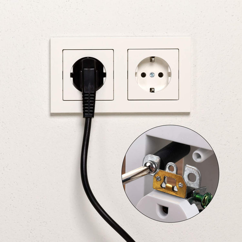 [AUSTRALIA] - 24 Pieces Electrical Backsplash Outlet Extender Kit Include 12 Pieces Switch and Receptacle Screw Round Straight Tube and 12 Pieces Long Electrical Outlet Screws for Fix Wonky and Sunken Outlets