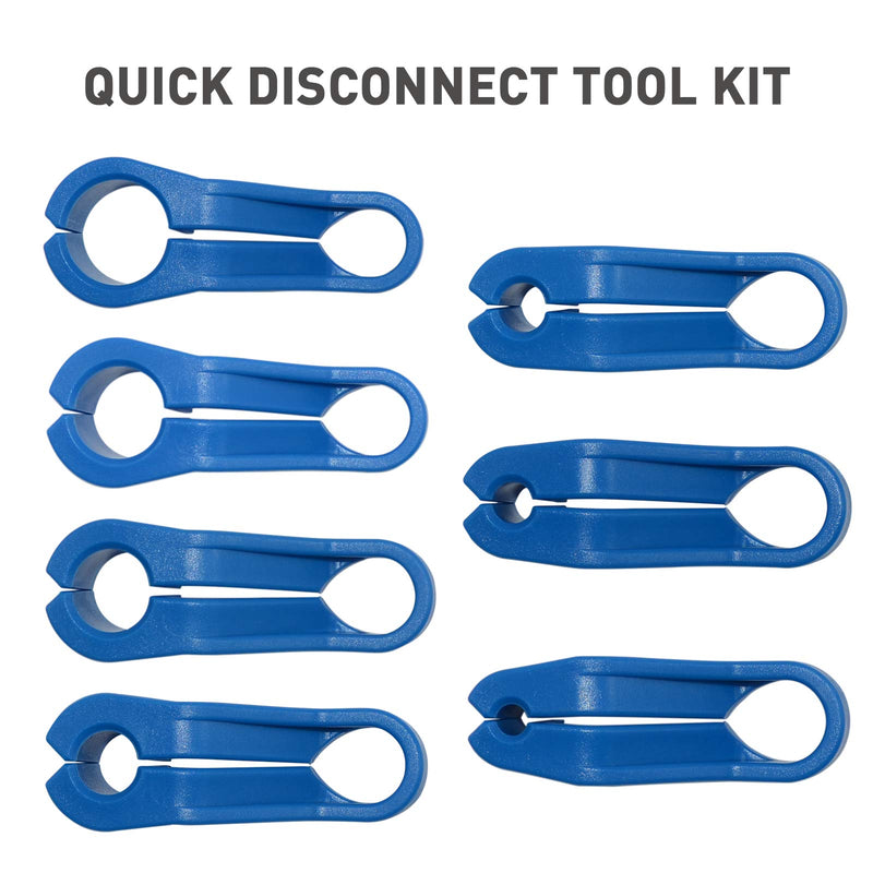 WISPAUSU AC Fuel Line Disconnect Tool Set 7PCS for Ford GM Mazda More Vehicles, 1/4 5/16 3/8 1/2 5/8 3/4 7/8 Inch, Transmission Oil Cooler Line Removal Tool Quick Disconnect Tool Kit - LeoForward Australia