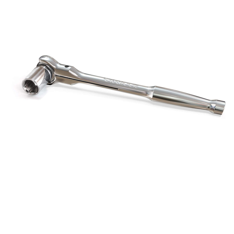  [AUSTRALIA] - Olsa Tools Swivel Head Ratchet 3/8-Inch Drive | 90 Tooth Round Head | Swivel Ratchet Wrench for Professional Mechanics | Premium Roto Swivel Socket Wrench | Swiveling Ratchet 1pc
