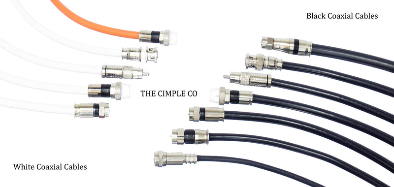 50' Feet, White RG6 Coaxial Cable (Coax Cable) with Connectors, F81 / RF, Digital Coax - AV, Cable TV, Antenna, and Satellite, CL2 Rated, 50 Foot - LeoForward Australia