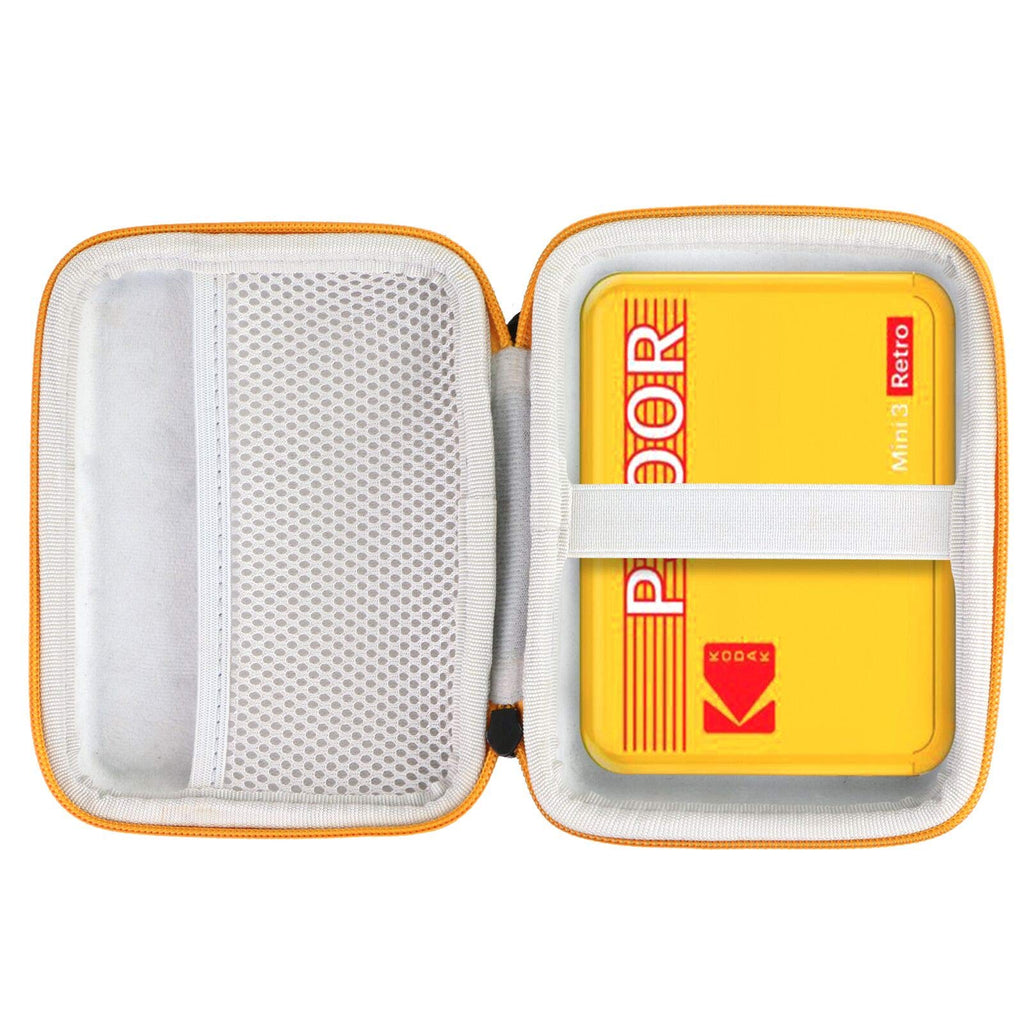  [AUSTRALIA] - Khanka Hard Travel Case Replacement for Compatible with Kodak Mini 3 Retro/Kodak All-New Mini Shot 3 Square Instant Printer & Camera(Yellow Zipper)… yellow zipper