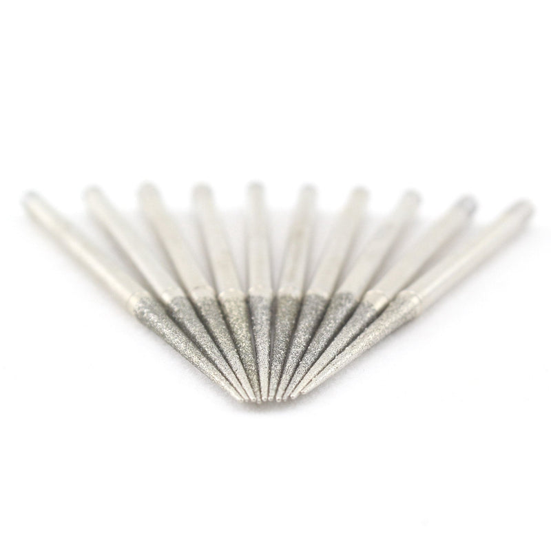  [AUSTRALIA] - JINGLING 2.35mm Diamond Grinding Head Tapered Bits Carving Burrs Pack of 30Pcs