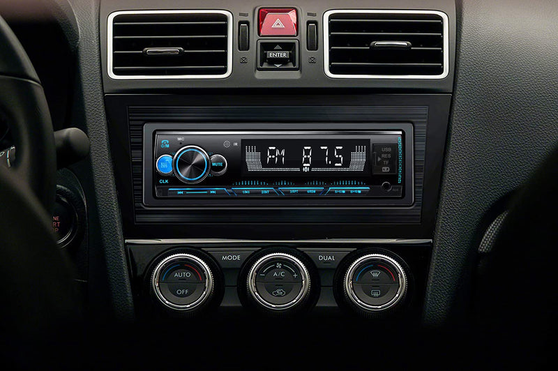  [AUSTRALIA] - Car Stereo with Bluetooth, 7 Color Single Din Car Radio with Dual USB MP3 Player/FM Car Audio Receivers/WMA/TF/AUX-in, Hands-Free Calling, Wireless Remote Control M10 Pro
