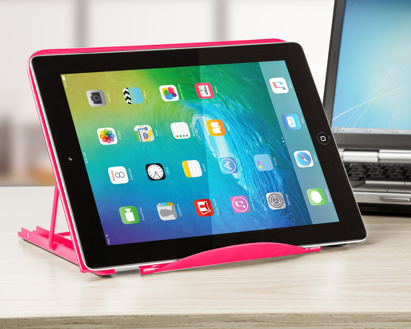 Halter Mesh Laptop Stand for Laptop / Notebook / iPad / Tablet Adjustable, Ventilated (Pink) Pink - LeoForward Australia