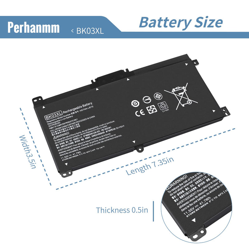  [AUSTRALIA] - BK03XL 916811-855 Battery for HP Pavilion X360 14-ba0xx 14-ba1xx 14m-ba0xx 14m-ba1xx 14-ba253cl 14m-ba011dx 14m-ba013dx 14m-ba114dx 14m-ba015dx 14-ba125cl 14-ba153cl 14-ba051cl 14-ba175nr 916812-855