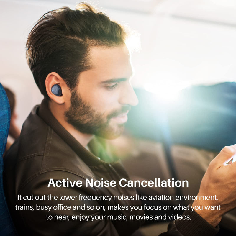  [AUSTRALIA] - TOZO NC9 Hybrid Active Noise Cancelling Wireless Earbuds,in Ear Headphones IPX6 Waterproof Bluetooth 5.0 Stereo Earphones, Immersive Sound Premium Deep Bass Headset, Royal Blue