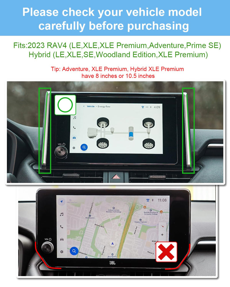  [AUSTRALIA] - WEIPIN 8" Car Screen Protector 【Smooth as Silk】 for 2023 Toyota RAV4 Accessories GPS Navigation Tempered Glass Compatible with 2023 RAV 4 - HD Clear RAV4 8"-Clear