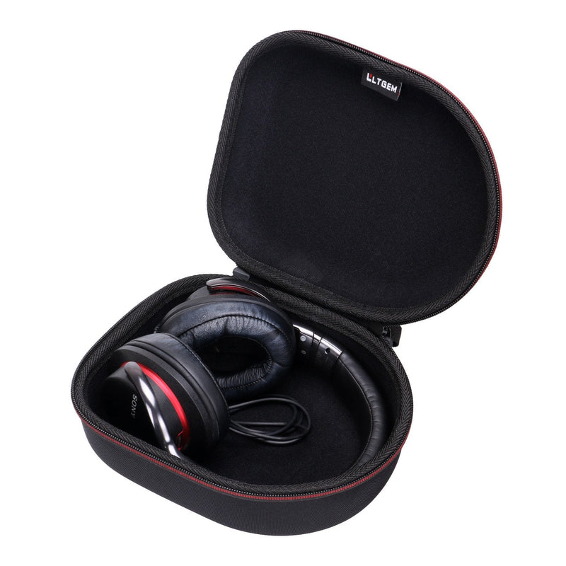  [AUSTRALIA] - Hard Headphone Case for Sony, Beats, JBL, OneOdio, Soundcore Anker Life Q20, M-Audio HDH40, Bose, Audio-Technica, AKG, Behringer, Philips - Travel Protective Carrying Storage Bag(Black+Black) Design 2