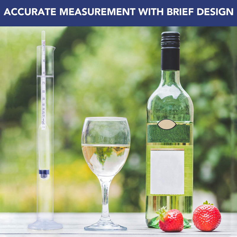 Circrane 0-200 Proof & Tralle Alcohol Hydrometer, Accurate Tester for Liquor, Distilling Moonshine Alcoholmeter - LeoForward Australia