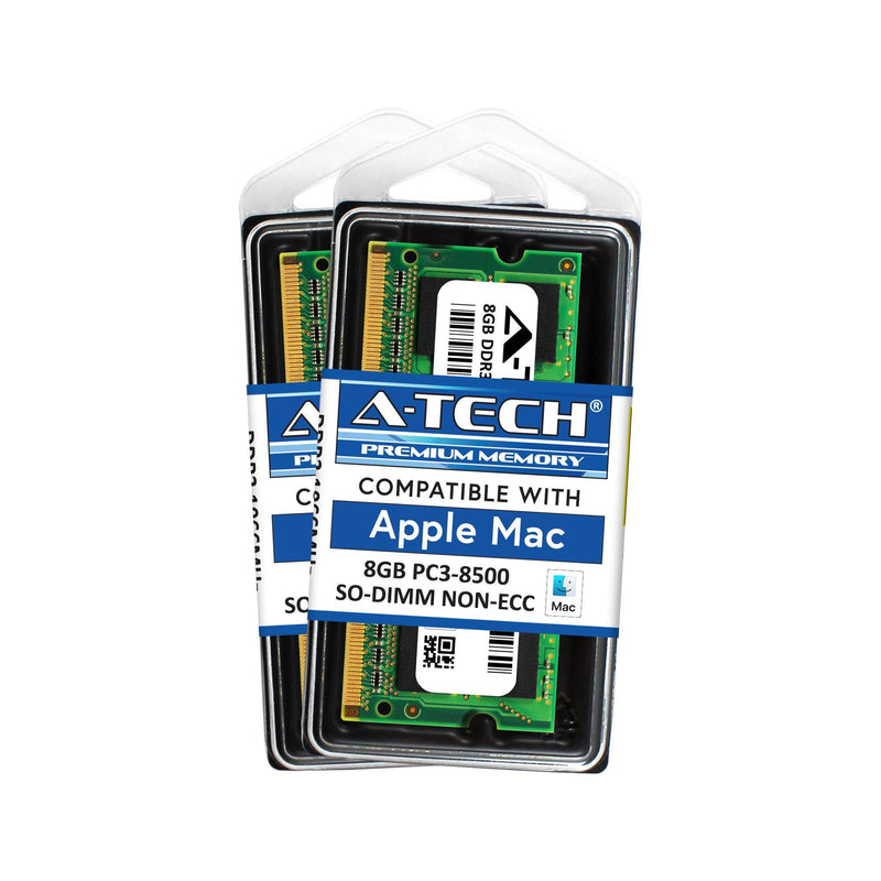  [AUSTRALIA] - A-Tech 16GB Kit (2x8GB) DDR3 1066MHz / 1067MHz PC3-8500 SODIMM RAM for Apple MacBook (13 inch, Mid 2010), MacBook Pro (13 inch, Mid 2010), iMac (27 inch, Late 2009), Mac Mini (Mid 2010) 16GB Kit 2x 8GB
