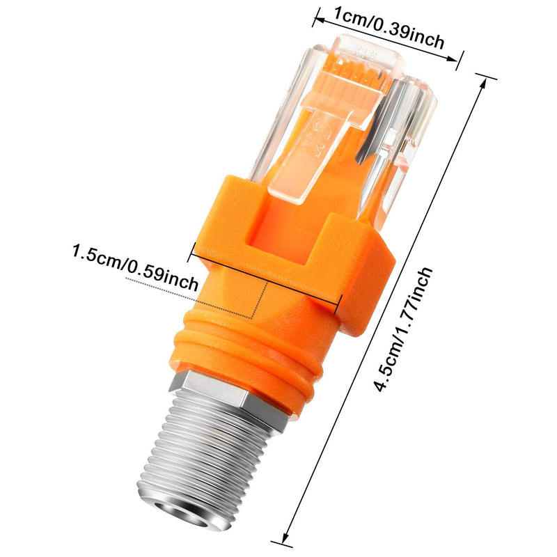  [AUSTRALIA] - Weewooday 4 Pieces RF to RJ45 Converter Adapter F Female to RJ45 Male Coaxial Barrel Coupler Adapter Connector Coax Straight Connector ()