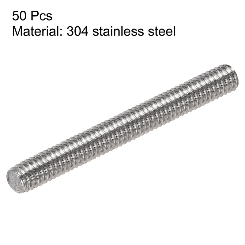  [AUSTRALIA] - uxcell 50Pcs M4 x 30mm Fully Threaded Rod 304 Stainless Steel Right Hand Threads,M4-0.7 Thread Pitch