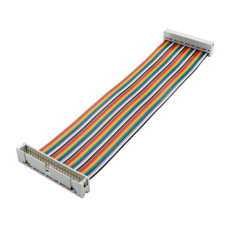 SamIdea 2-Pack 40pin Male to Female IDC GPIO Rainbow Ribbon Cable Jumper Wire for Raspberry Pi A+/B+/3 B, 20cm/8" - LeoForward Australia