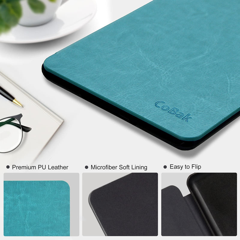  [AUSTRALIA] - CoBak Kindle Paperwhite Case - All New PU Leather Smart Cover with Auto Sleep Wake Feature for Kindle Paperwhite 10th Generation 2018 Released, Sky Blue