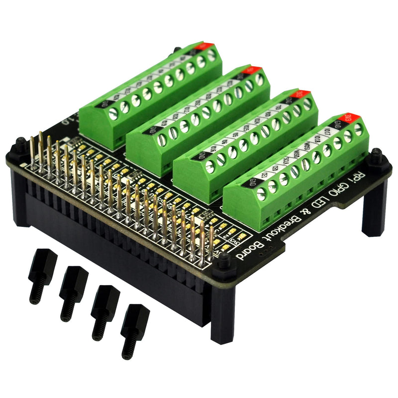  [AUSTRALIA] - GPIO Status LED Terminal Block Breakout Board for Raspberry Pi A+ 3A+ B+ 2B 3B 3B+ 4B