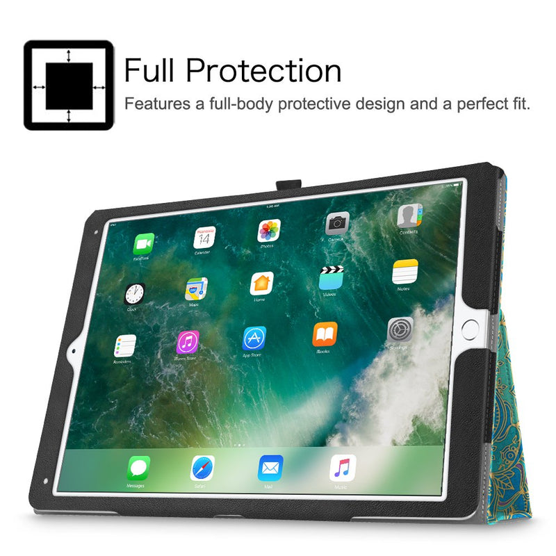 Fintie Folio Case for iPad Pro 12.9 (2nd Gen) 2017 / iPad Pro 12.9 (1st Gen) 2015 - [Corner Protection] Premium PU Leather Smart Stand Protective Cover with Auto Sleep/Wake (Shades of Blue) ZA-Shade of Blue - LeoForward Australia