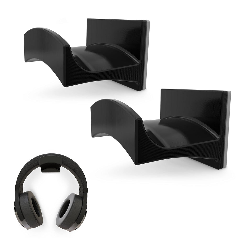  [AUSTRALIA] - BRAINWAVZ Cradle Large - 2PK - Headphone Stand Holder, Universal Hanger for Sennheiser, Sony, Bose, Beats, AKG, Audio-Technica, Gaming Controller, Cables, Gamepad & Other Gaming Accessories Hook 2 Pack