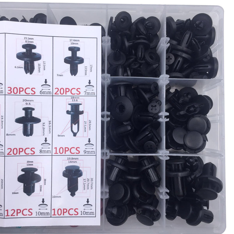 Lantee 299 PCS Car Push Pins Bumper Door Panel Trim Clips Kit,18 Most Popular Sizes for BMW, Toyota, Honda, Benz, Nissan, Subaru, Mazda, Audi - LeoForward Australia