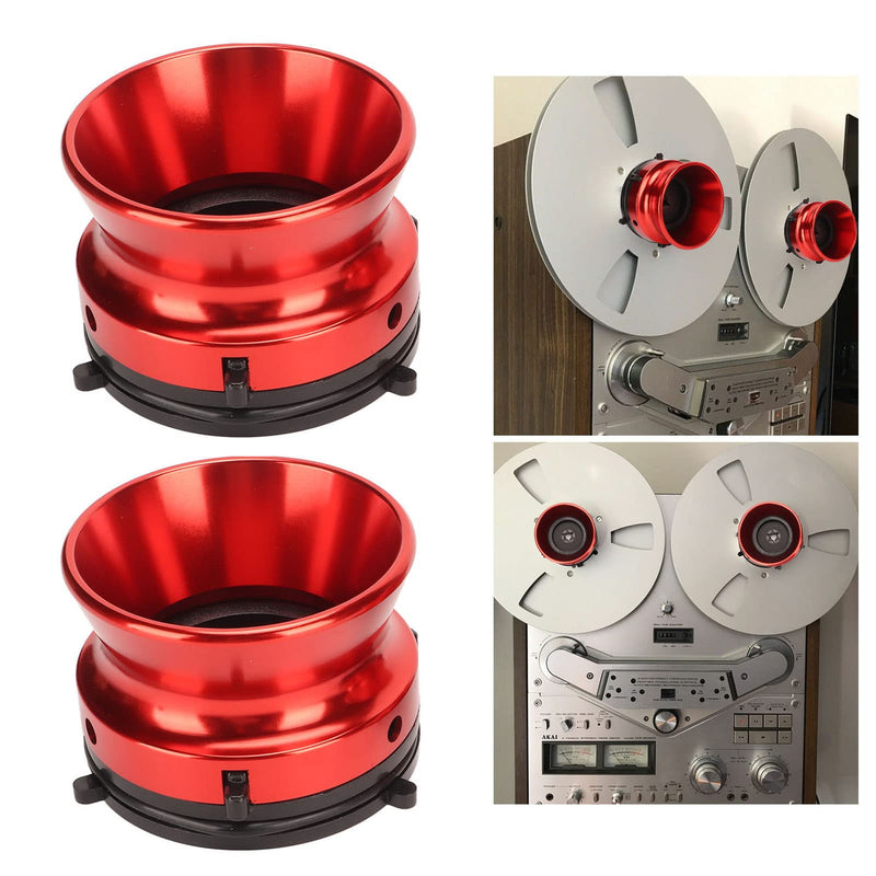  [AUSTRALIA] - 1 Pair Nab Reel Hub Adaptors, 10 Inch Reel to Reel Tape Recorders Nab Reel Hub Adaptors Polished Aluminum Universal Loading Device Opener for Studer for ReVox for Akai for Teac Red