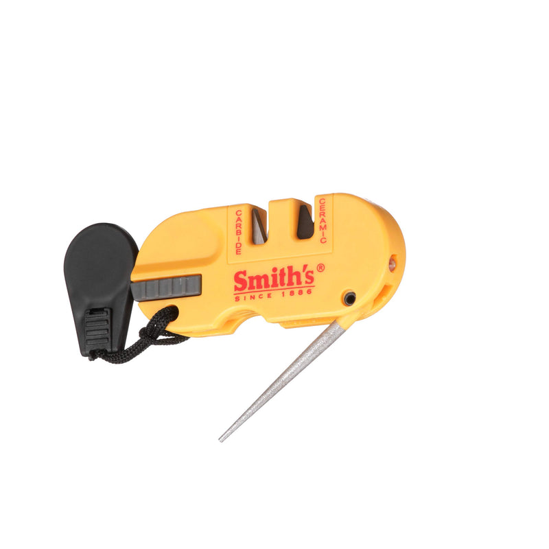 Smith's - S-50364 50364 Pocket Pal X2 Sharpener & Outdoors Tool Yellow - LeoForward Australia