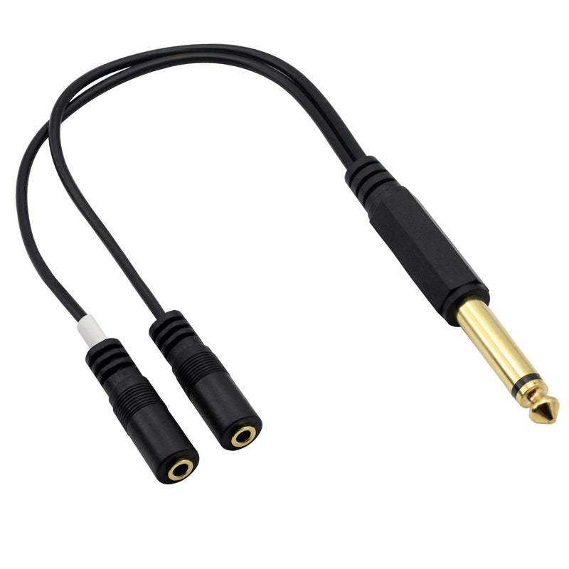  [AUSTRALIA] - 1/4"to 1/8" TRS/TRRS Adapter 6.35mm Male to 3.5mm Female Stereo Audio Cable Y-Splitter Adapter for Amplifiers, Guitars, Pianos, Home Theater Equipment Etc.