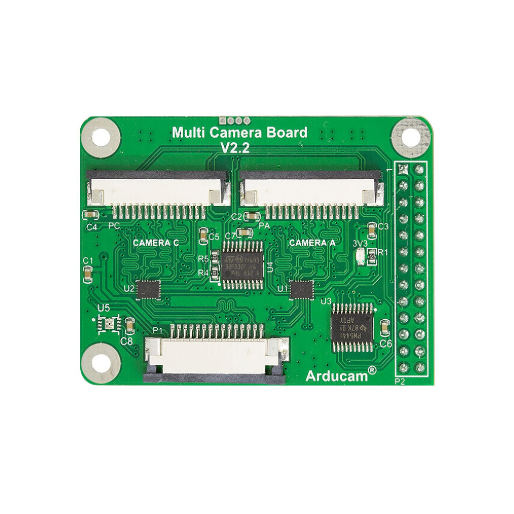  [AUSTRALIA] - Arducam Multi Camera Adapter Module V2.2 for Raspberry Pi 4 B, 3B+, Pi 3, Pi 2, Model A/B/B+, Work with 5MP or 8MP Cameras