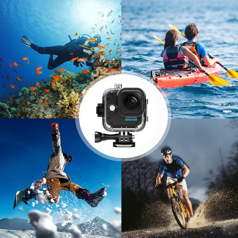  [AUSTRALIA] - Waterproof Housing Case for GoPro Hero11Black Mini,131ft/45M Diving Protective Housing Shell for Hero 11 Black Mini Action Camera Underwater Dive Case Shell with Mount & Thumbscrew