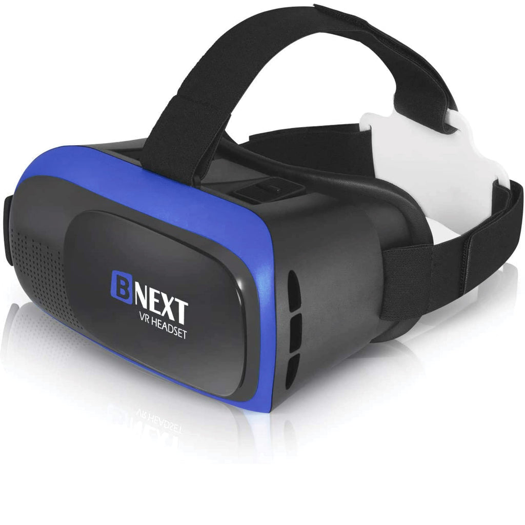  [AUSTRALIA] - VR Headset Compatible with iPhone & Android Phone - Universal Virtual Reality Goggles - Soft & Comfortable New 3D VR Glasses (Blue) Blue