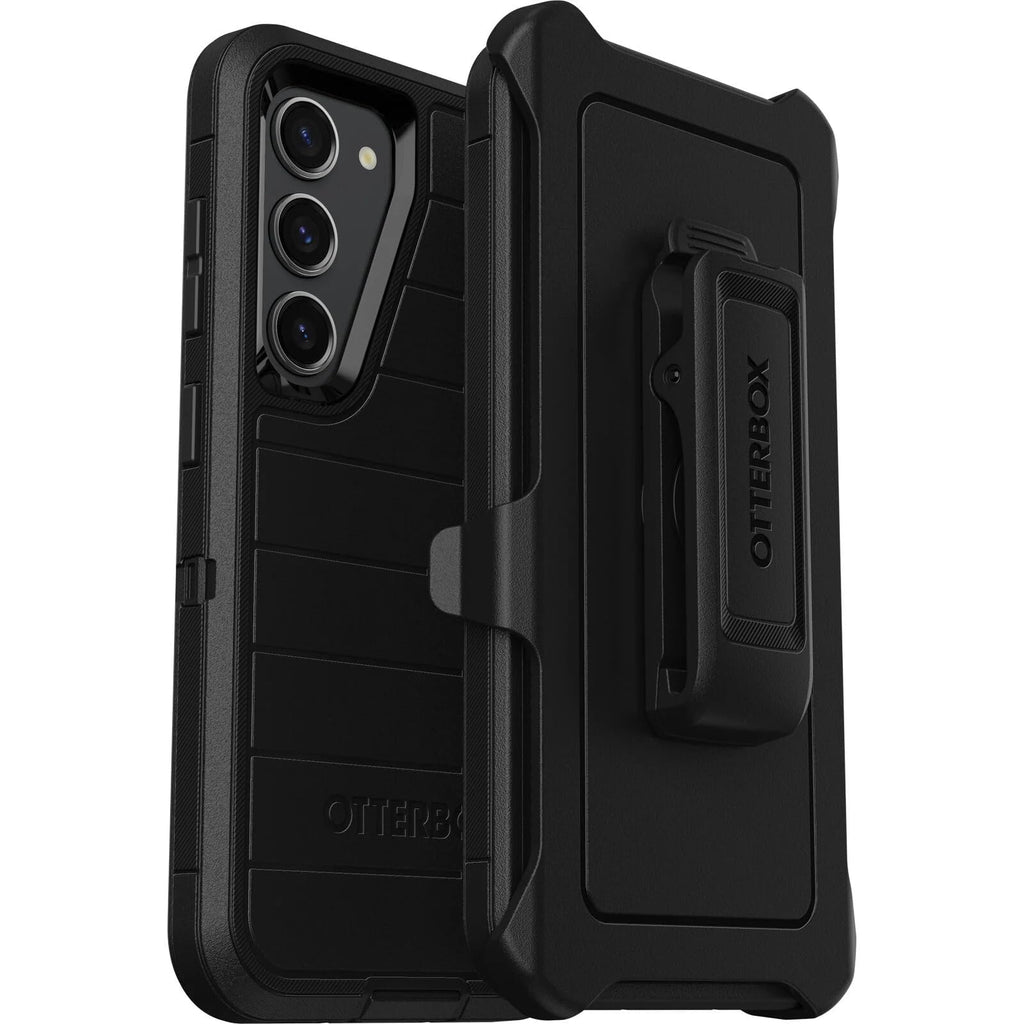  [AUSTRALIA] - OtterBox Galaxy S23 (Only) - Defender Series Case - Black, Rugged & Durable - with Port Protection - Includes Holster Clip Kickstand - Microbial Defense Protection - Non-Retail Packaging