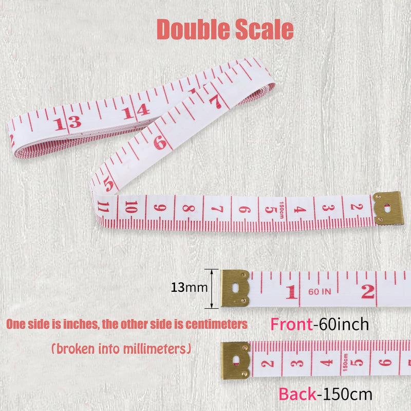 [AUSTRALIA] - Tape Measures 24 Pack Measuring Tape Bulk for Body Sewing Tailor Cloth Craft Supplies Knitting Projects Measurement Double Scale 150cm/60inch - 6 Colors