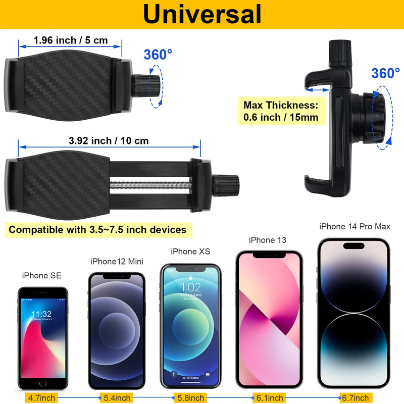  [AUSTRALIA] - Mippko Magnetic Phone Holder,Heavy Duty Phone Mount for Truck/Tractor/Forklift/Boat/Motor Vehicles,Fit 3.5~7.5" iPhone/Samsung Galaxy/Nexus/Smartphone,360°Adjustable Arm 3.46" Magnetic Base